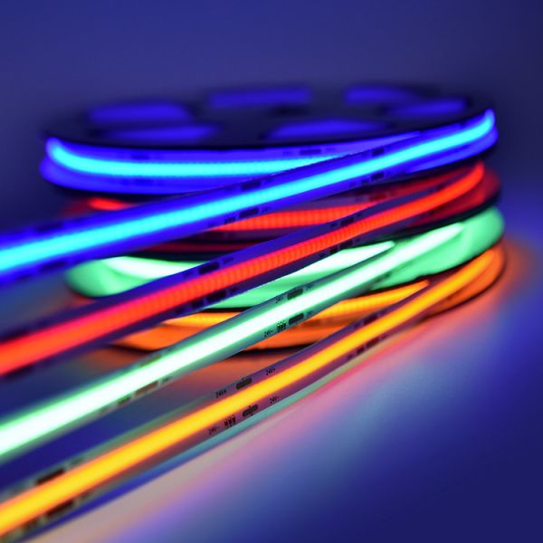 14W Single Color Led Strip FCOB 10mm Blue Led Strip Lights 480LEDs/M