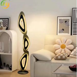 Nordic Post-Modern Decoration Creative H=1.65m Vertical Iron Gold Foil Lamp