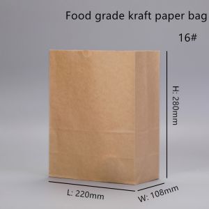 Wholesale Disposable Brown Kraft Bakery Bags With Square Bottom from china suppliers