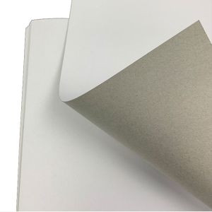 Recycled pulp paper one side coated duplex board with grey back