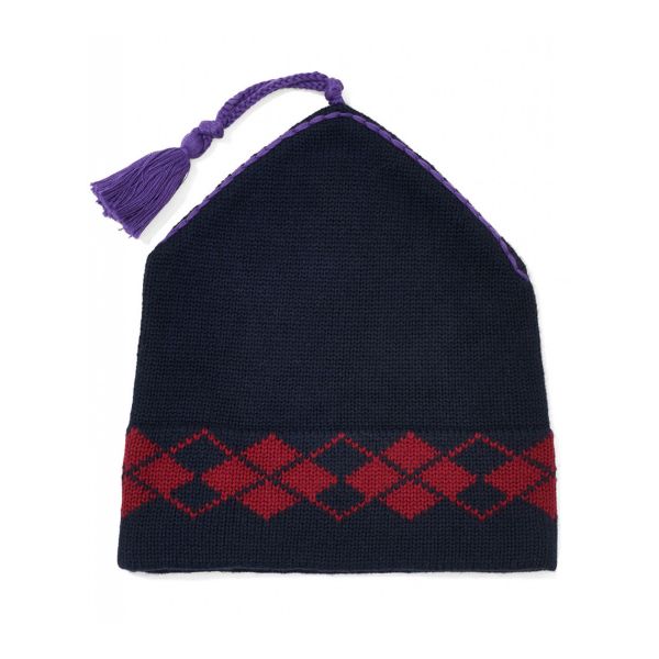 Quality Comfortable 5gg Knit Beanie Hats With Argyle Jacquard Pattern Customized Color for sale