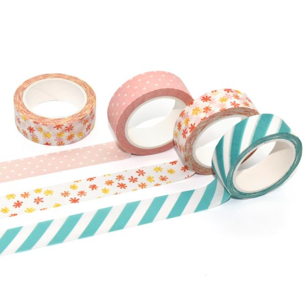 Custom Printed Single Sided Adhesive Japanese Colored Washi Tapes