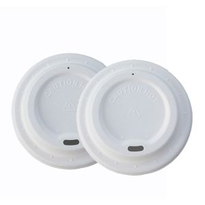 8cm Biodegradable Sugarcane Pulp Coffee Cups With Lids