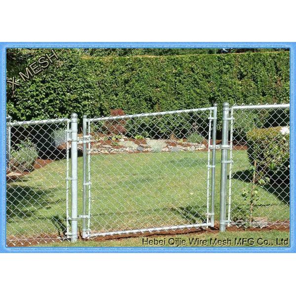 Quality PVC Coated Security Chain Link Fence Mesh Fabric 8 Gauge 60 X 60mm Size for sale