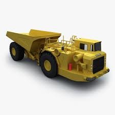 High Performance Underground Mining Dump Truck Yellow Color Low Pollutant