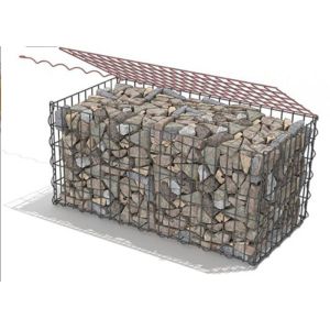 China 3m X 1m X 1m Welded Gabion Mesh Galvanized For River Bank Protection on sale