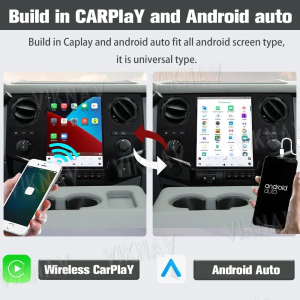 Viknav 12.1 inch Touch Screen Car Radio For Ford F250 F350 F450 F650 2008-2016 Multimidia Player Auto Stereo Head Unit GPS Carplay