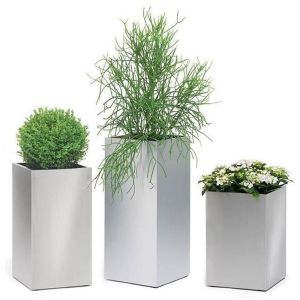 Wholesale Small white irregular flower pots geometric modern planter from china suppliers