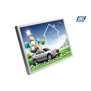 Rectangle Shape Small Desktop Photo Holder Silver Art Surface Processing