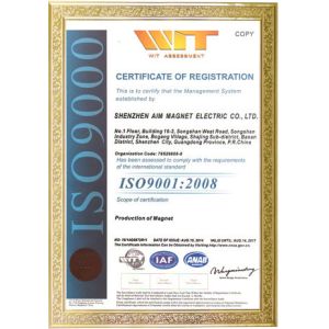 Shenzhen WIT Magnet Co.,Limited Certifications