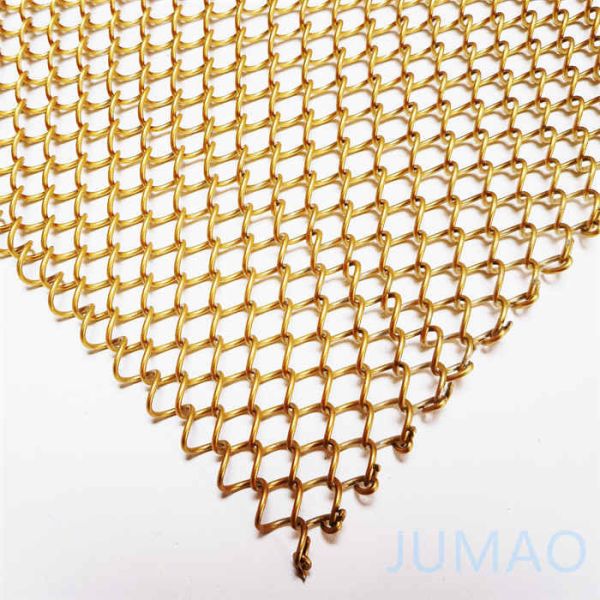 Aluminum Alloy Metal Mesh Curtains Drapery 8mm Hole Customized