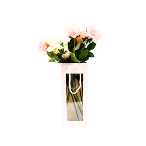 Valentine's Day Cone Single Long Stem Roses Packaging Box with UV Coating and