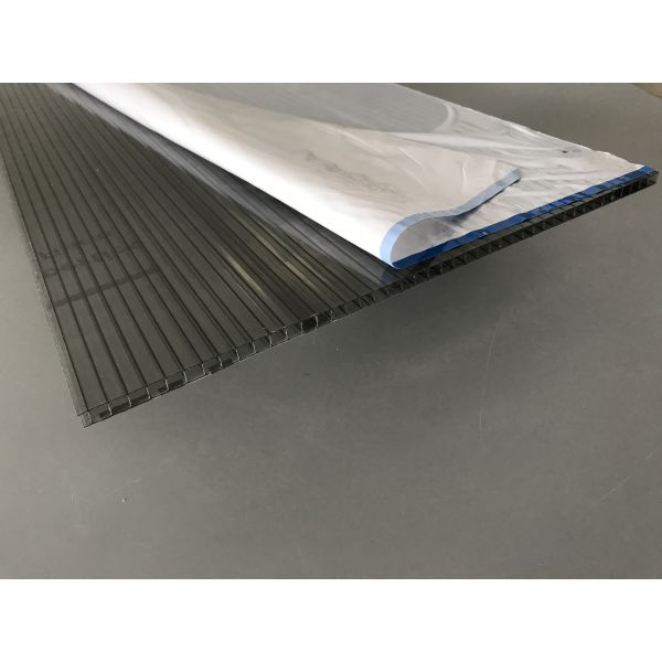 High Impact Strength Grey Polycarbonate Roofing Sheets 6mm * 2.1 * 11.8m Width