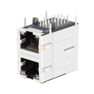 LPJG17577A47NL 1000 Base-T 2x1 Port RJ45 Magnetic Modular Jacks Yellow&Green