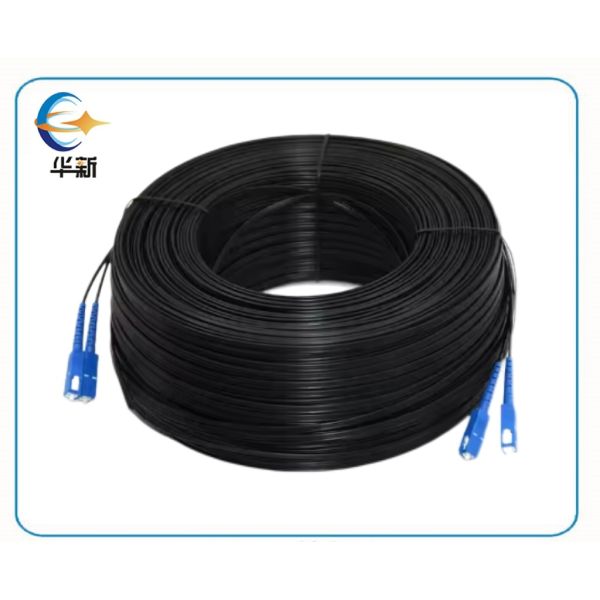 Quality G657A2 Pre-Connectorized FTTH Drop Cable – SC/UPC LSZH Sheath Dual Steel Wire Low Loss for sale