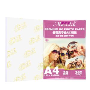 A4 Size Resin Coated Rough Matte Photographic Paper