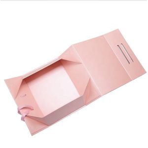 Foldable UV Coating ODM Flat Pack Cardboard Boxes With Ribbon