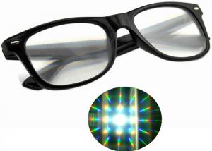 China Plastic Christmas 3D Diffraction Glasses Custom Logo Plastic Rainbow 3d Glasses on sale
