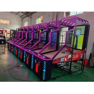 Coin Op 55Inch Screen Arcade Hoops Basketball Cabinet Two Modes