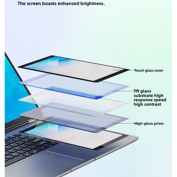 Aether New Customizable 15.6Inch 7Inch Touch Screen Student Laptop Intel Celeron QuadCore SSD DDR4 Win 10 11 English IPS Camera