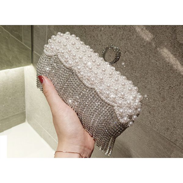 Girl's dinner clutch shiny diamond combo lightweight style evening bag