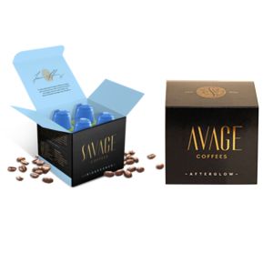 Customized Elegant Matte Coffee Capsules Box Espresso Disposable Packaging