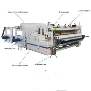 China supplier roll toilet paper tissue making machine