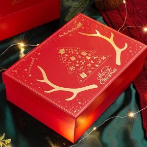 Customizable Christmas Birthday And Christmas Eve Rigid Gift Box Ideal For