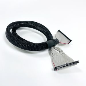 2.54mm Pitch Black Ribbon Flat Cable With UL2651 28awg IDC Connector