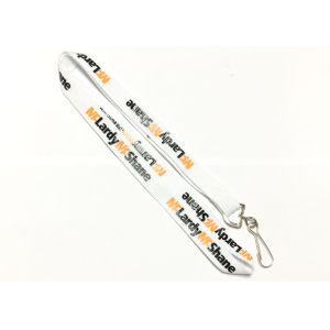 Employee Company Custom Neck Lanyards White Background Silk Screen Printing