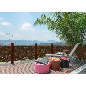 China Custom Outdoor Aluminum Privacy Fence Panel Laser Cut Heat Insulation on sale