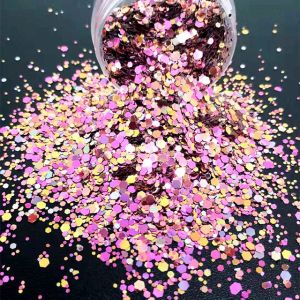 China Die Cutting Printing Change Color Chunky Glitter for Makeup Body Hair Nail Art Craft Resin Bulk Custom Color Shifting on sale