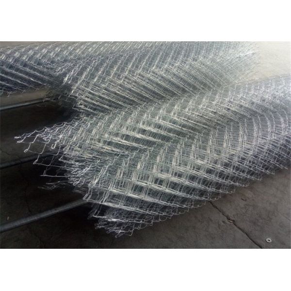 3mm Galvanized Steel Chain Link Mesh , Chain Wire Fencing 50ft Length