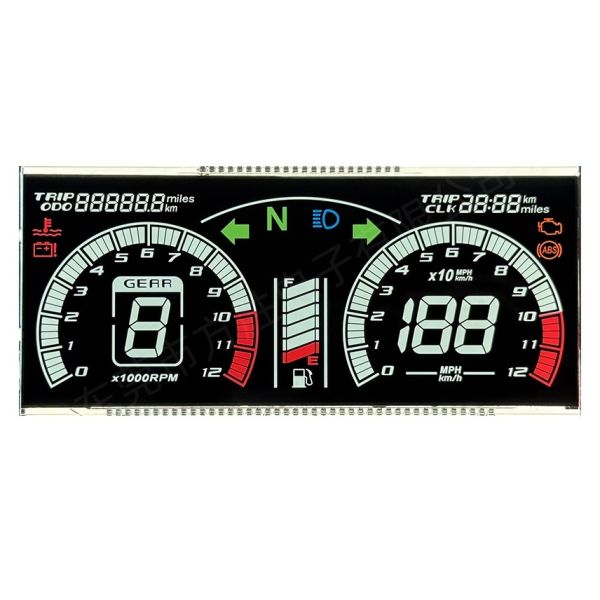 Va Transmissive Segment LCD Display Screen for Motorcycles Speedometer VA Negative Lcd Display