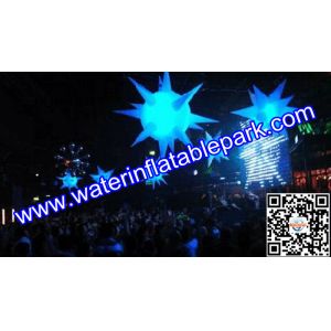 Lighting Inflatable Spiky Star Decoration , Inflatable Spiky Ball