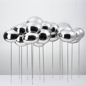 Stainless Steel Modern Mirror-finished Abstract Cloud Shaped Sculpture