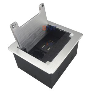 Brush cover modular design multimedia desktop power sockets with usb