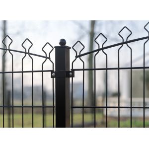 double horizontal wire welded arched doubled wire mesh fence