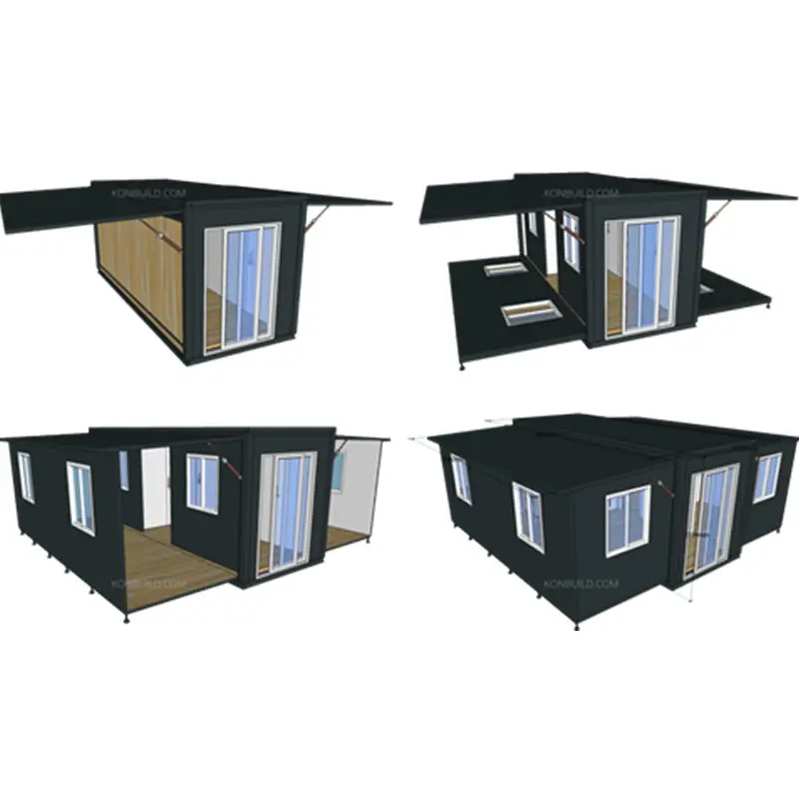 Tiny Expandable Prefab House Cargo Container 40ft For Postwar Reconstruction