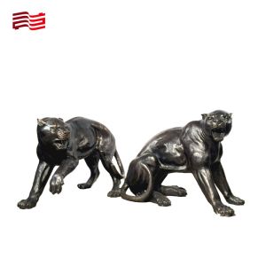 Buy cheap Art Decoration Life-Size Bronze Panther Sculpture with Polished Finish in Custom from wholesalers