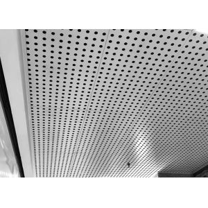 1.5mm Thickness Aluminum Perforated Metal Ceiling Monolithic Appearance For