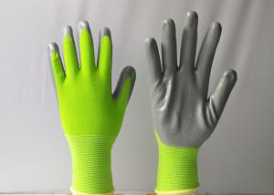 China Grey Nitrile Coated Work Gloves Extended Service Life Comfortable In Dry Condition on sale