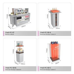 Multi Layer Grey Skincare Promotion Table Cosmetic Display Rack For Beauty Shop