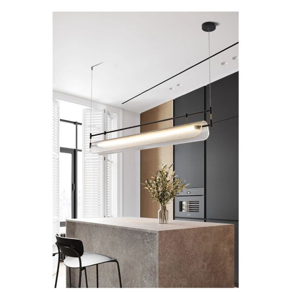 Modern Minimalist Chandelier Living Room Nordic Study Office gold rectangle chandelier(WH-MI-413)