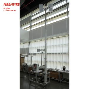 6m pneumatic telescoping light mast tower for fire truck-pan tilt unit-remote