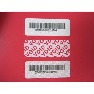 Matt Silver VOID Self Adhesive Security Labels / Printed Packing Tape
