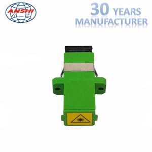 Ftth SM SC APC Simplex Adapter With Shuttle Laser Marking