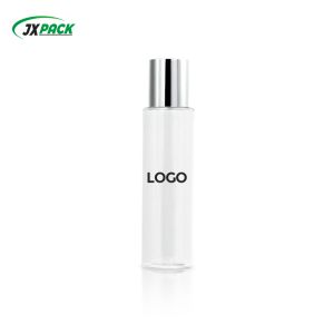 PET Plastic Cosmetic Bottle with Wooden Cap 60ml 80ml 100ml