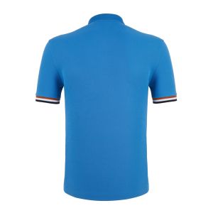 Custom Embroidered Logo Polyester/Cotton Men's Polo Shirts with Plain Stripes