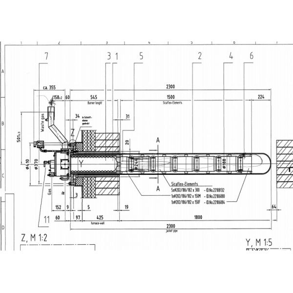 SISIC / RBSIC Silicon Carbide Radiation Pipe , Silicon Carbide Tube